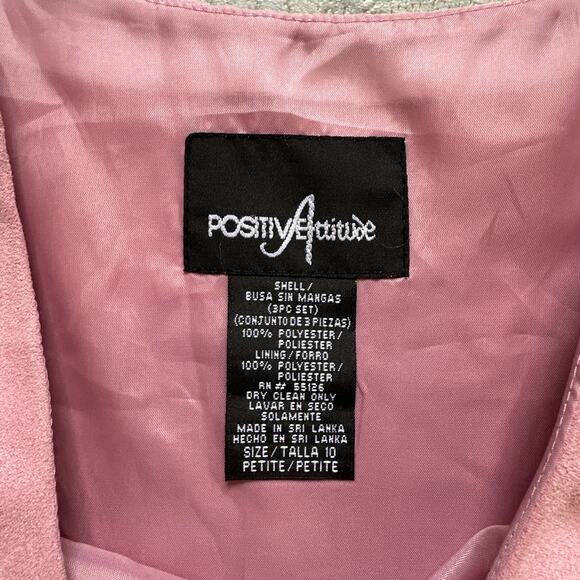 Positive Attitude Top Size 10 Petite Sleeveless Mauve Pink Vintage - Picture 4 of 4
